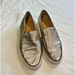 Birdies The Swift Womens Size 9 Gold Metallic Leather Slip-On Sneaker Loafer